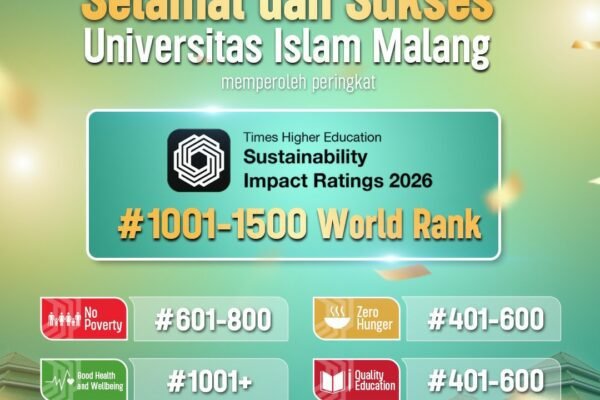 UNISMA Malang Masuk Peringkat Dunia THE Impact Rankings 2026, Unggul pada SDG Kesetaraan Gender