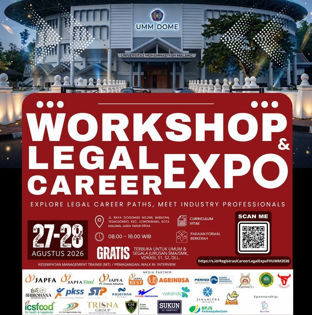 Fakultas Hukum UMM Gelar Legal Career Expo 2026, Buka Akses Karier dan Rekrutmen Lintas Disiplin