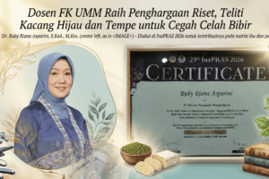 Dosen FK UMM Raih Penghargaan Riset, Teliti Kacang Hijau dan Tempe untuk Cegah Celah Bibir