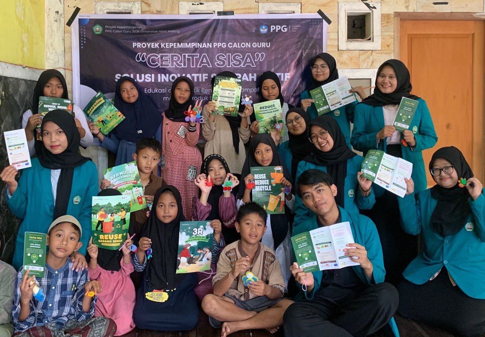 Dari Sampah Jadi Karya, Mahasiswa PPG UNISMA Ajak Anak Panti Bikin Eco-Brick hingga Eco-Enzyme