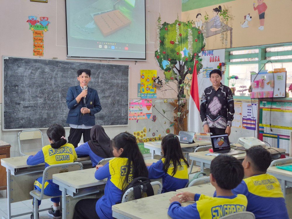 Lantai Pintar Geometri UB Bantu Siswa SD Pahami Rumus Lewat Praktik