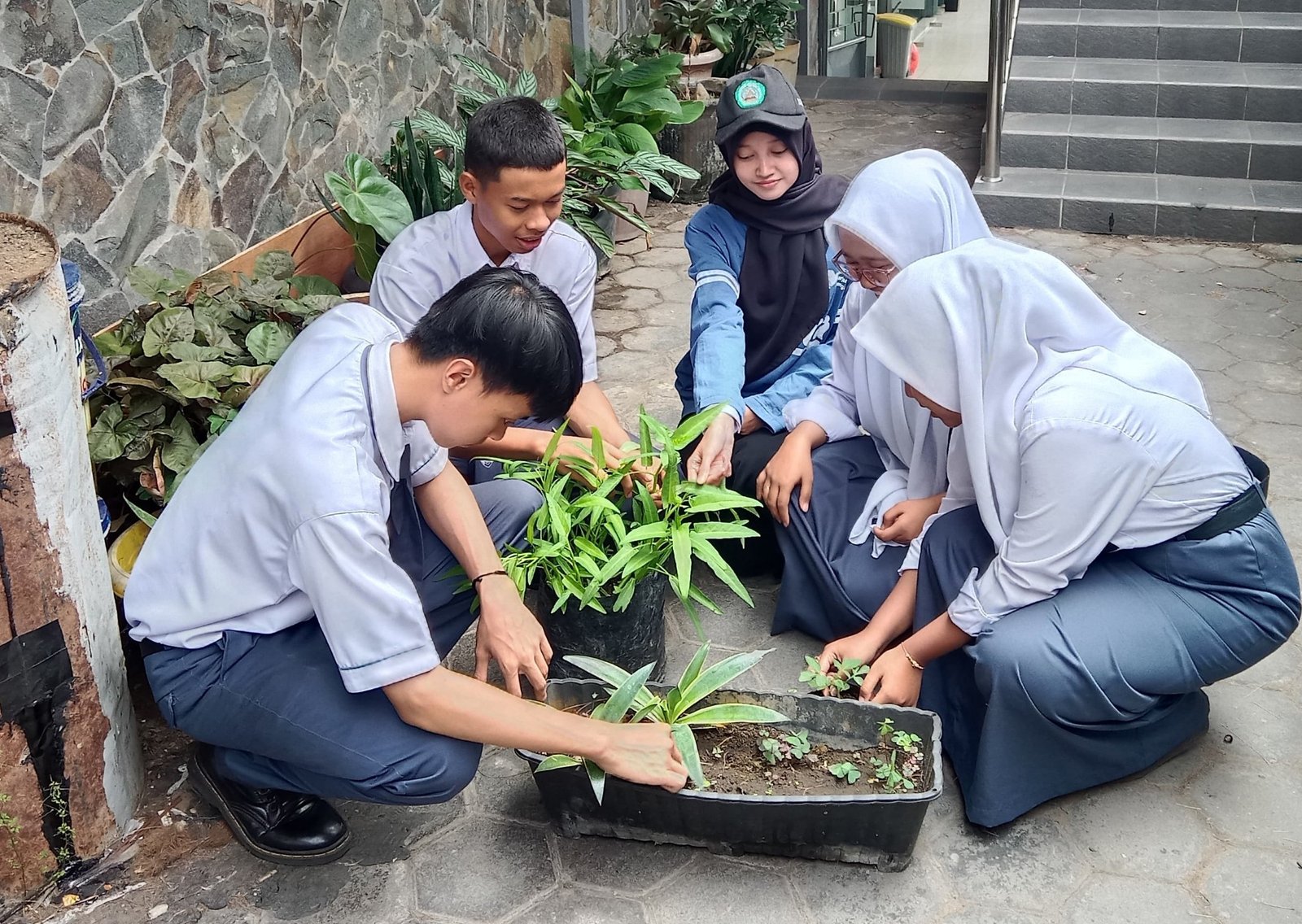 Satu Kelas Satu Tanaman, Mahasiswa UNISMA Malang Ajak Siswa SMK Islam Batu Rawat Pangan