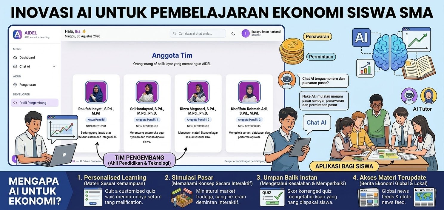 UM Kembangkan AIDEL, Inovasi AI untuk Pembelajaran Ekonomi Siswa SMA