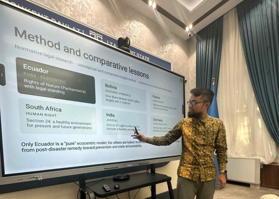 Dosen UMM Mengajar di Uzbekistan, Lahir Gagasan Konstitusi Hijau Indonesia