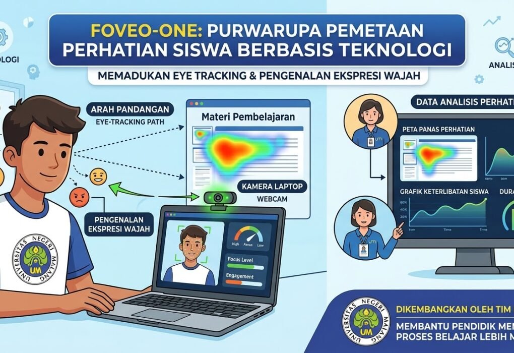 UM Kembangkan Foveo-One, Teknologi Berbasis Webcam untuk Membaca Fokus Siswa Saat Belajar