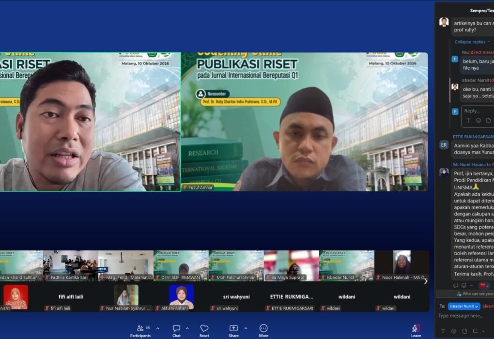 Prodi Pendidikan Matematika UNISMA Gelar Klinik Publikasi Jurnal Q1