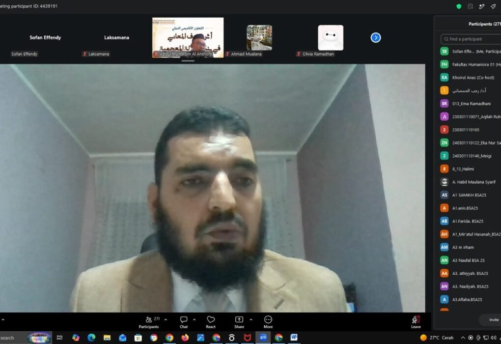 Satu Huruf Bisa Mengubah Makna, Mahasiswa BSA UIN Maliki Belajar Semantik Bahasa Arab dari Profesor Mesir