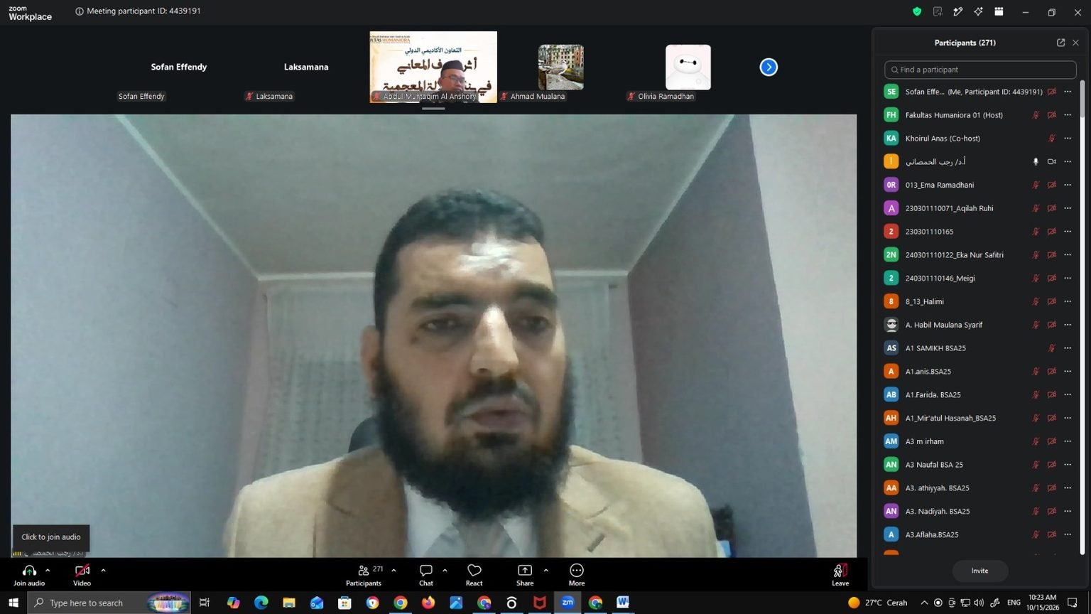 Satu Huruf Bisa Mengubah Makna, Mahasiswa BSA UIN Maliki Belajar Semantik Bahasa Arab dari Profesor Mesir