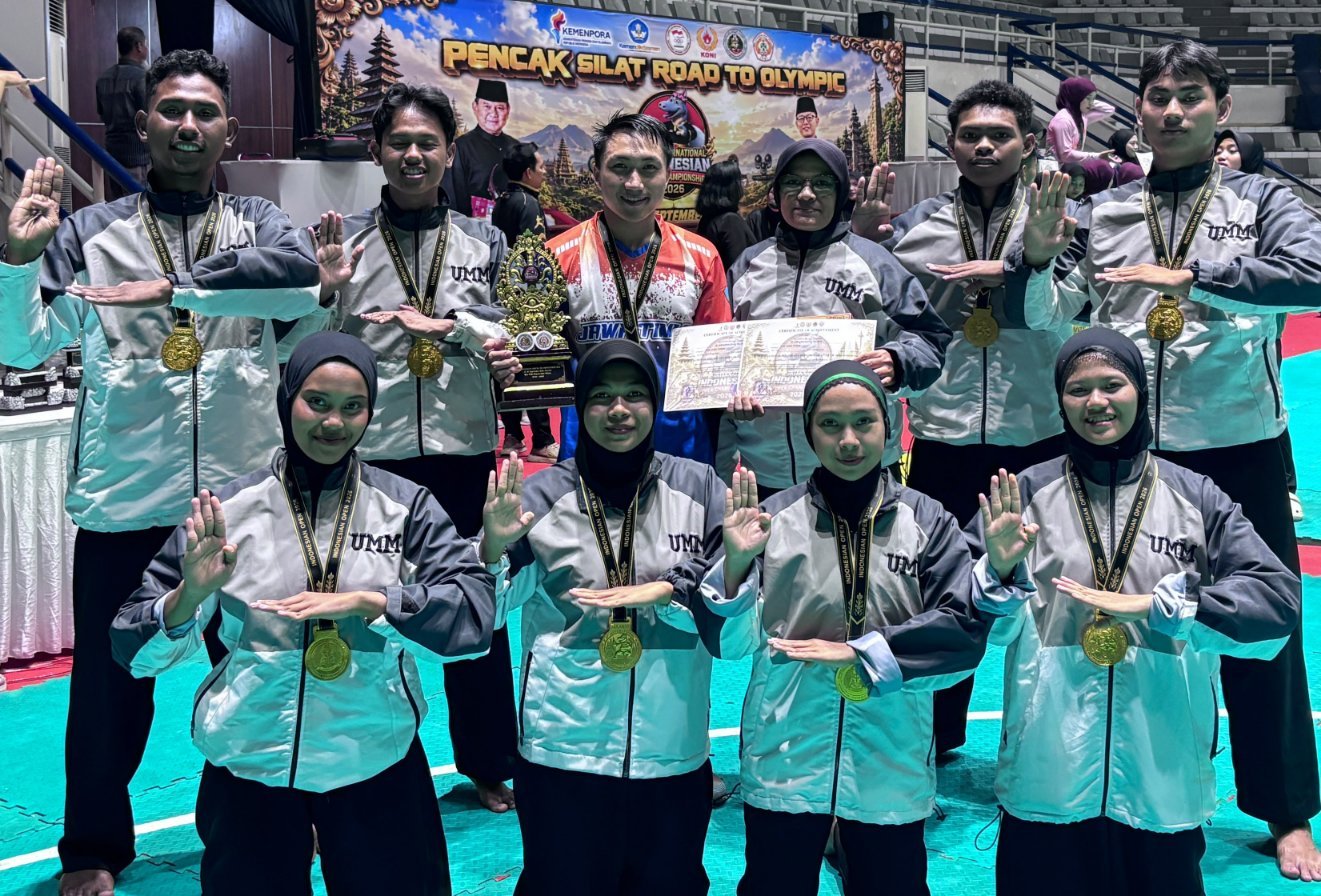 Tim Tapak Suci Mahasiswa UMM Raih Juara 1 di Kompetisi Internasional Pencak Silat