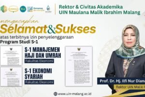 Izin Prodi Ekonomi Syariah dan Manajemen Haji Terbit, Ini Fokus Rektor UIN Malang